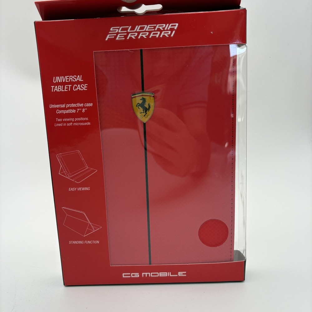 Ferrari Scuderia Universal Tablet Case 7-8 Inch‎ Folio Stand CG Mobile Red